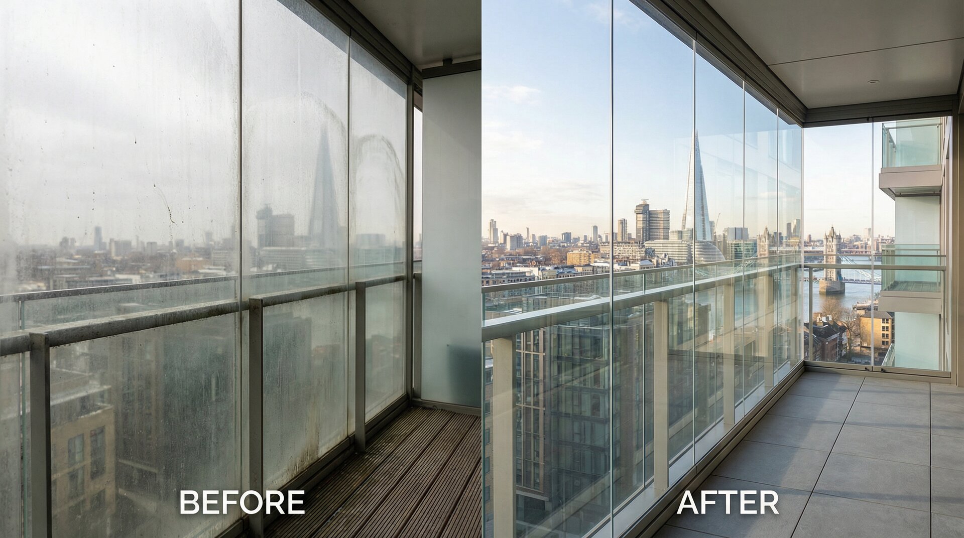 Glass Railing & Floor Restoration