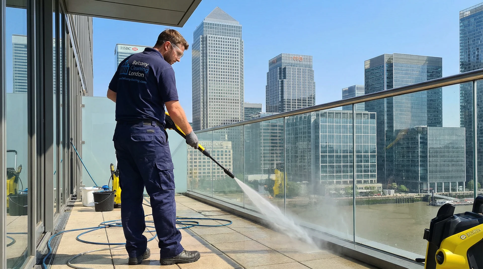 Professional balcony cleaning service in Wimbledon